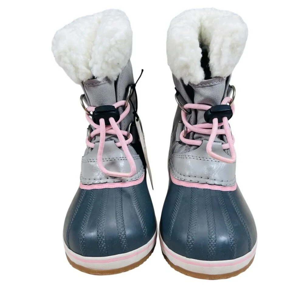 Sorel YOOT PAC Waterproof Nylon 13 Girls Pink Snow Boots Insulated Lace Up Outdo